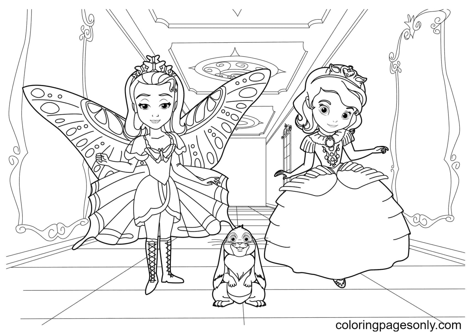 Amber and Sophia Coloring Pages
