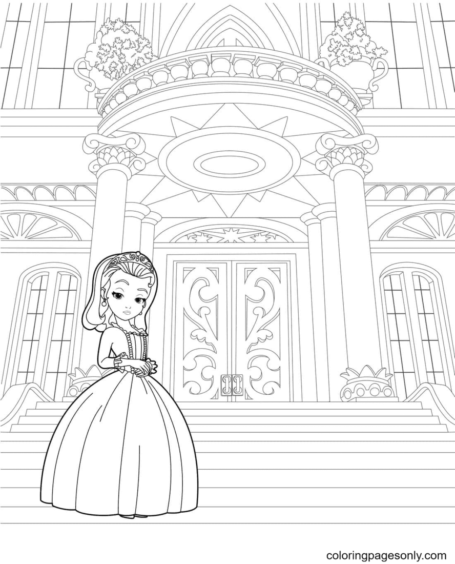 Amber near the royal castle Coloring Pages