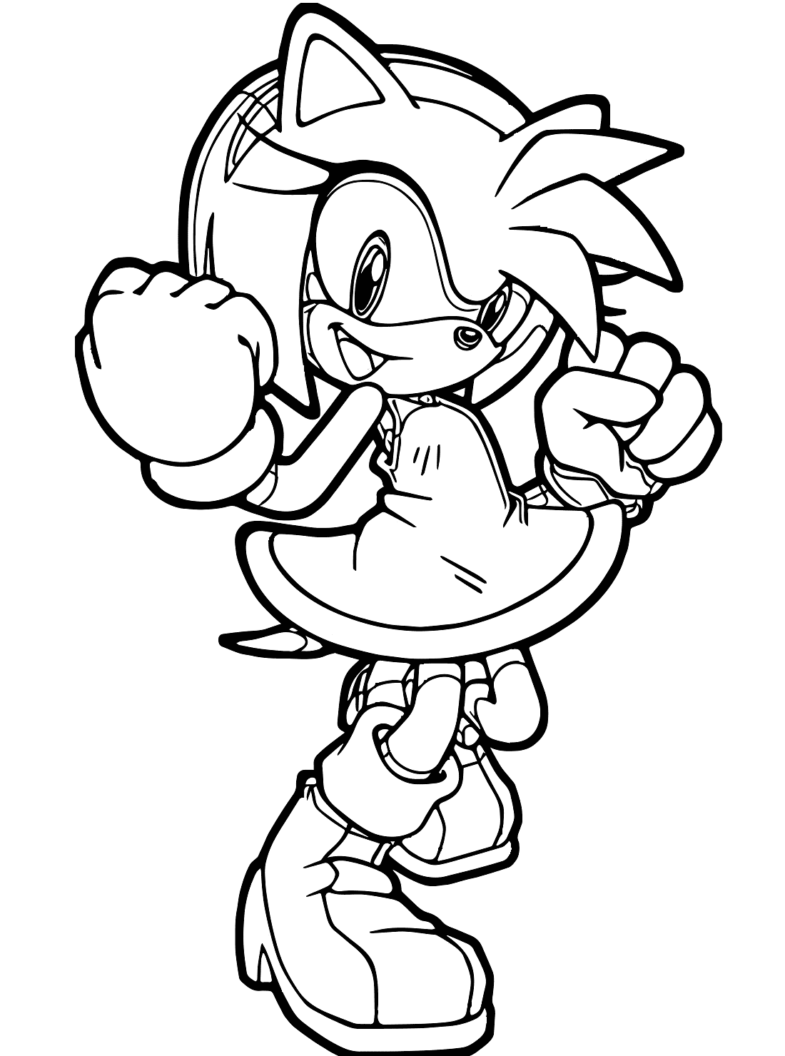 Amy rose sonic coloring page