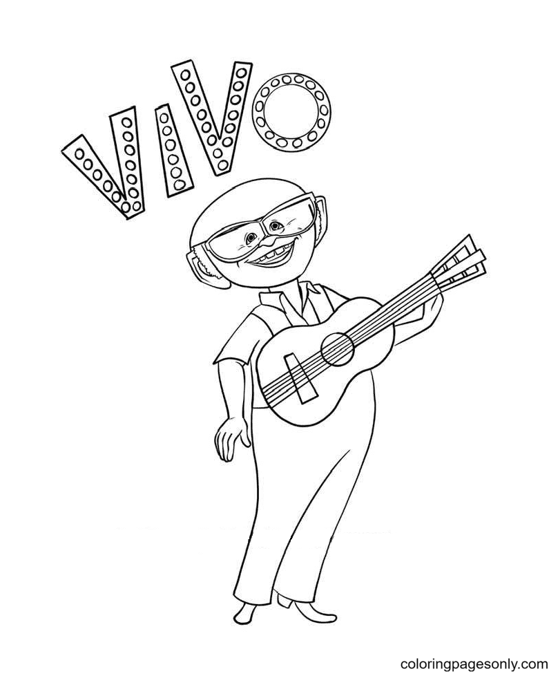 Andres Hernandez From Vivo Coloring Page