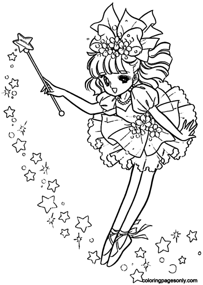 Anime Fairy Coloring Page