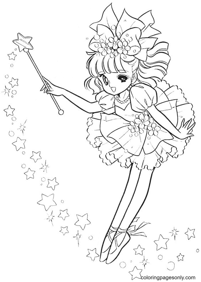 Anime Fairy Coloring Page Download Printable PDF | Templateroller