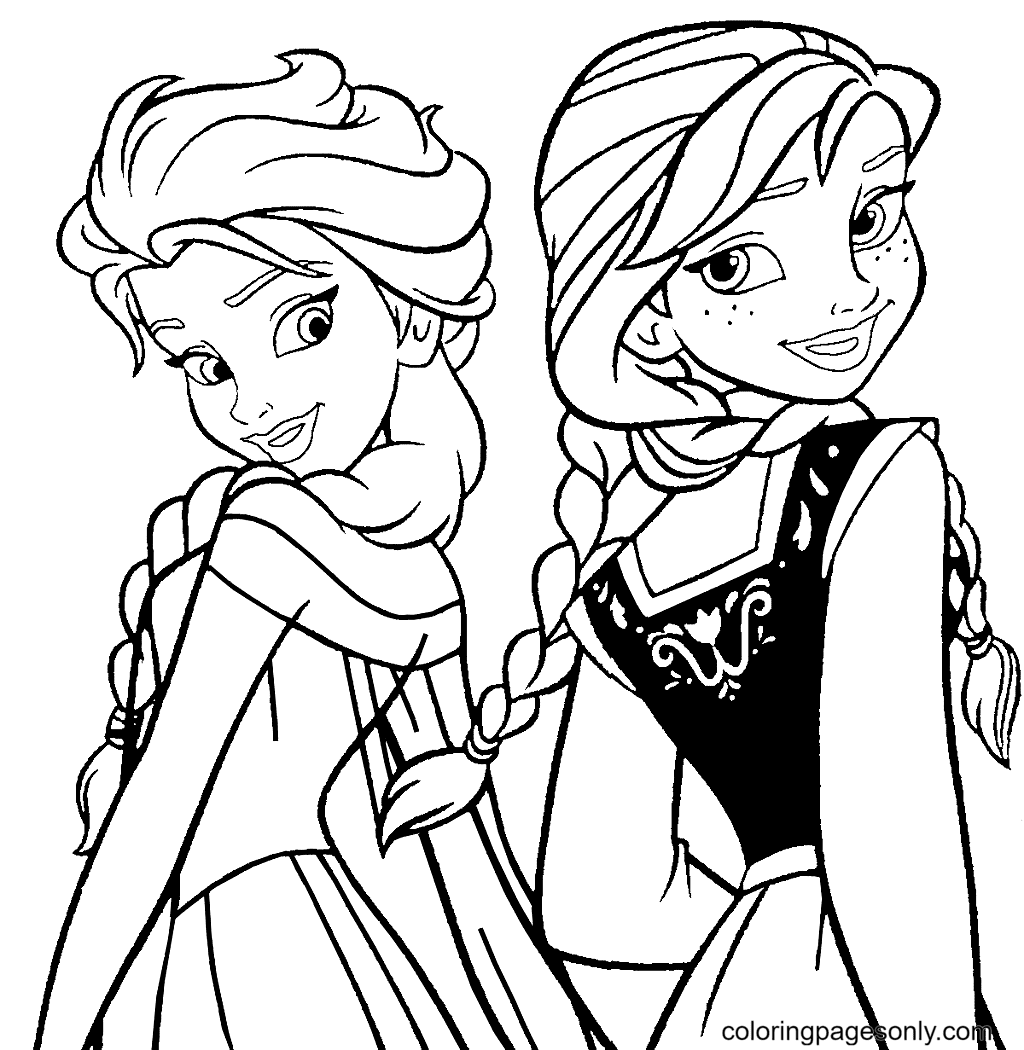 Anna con Elsa de Elsa y Anna