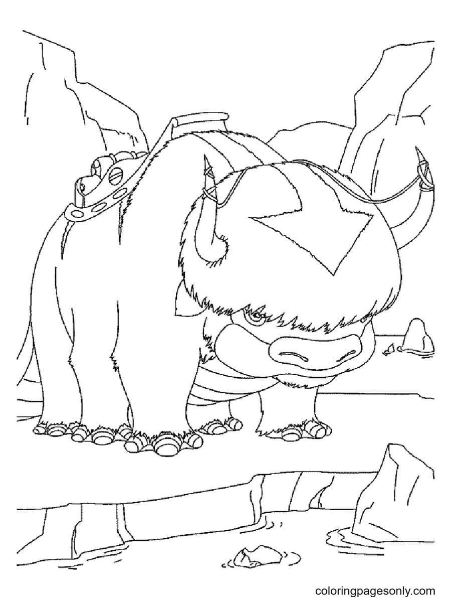 Appa by the River Coloring Page