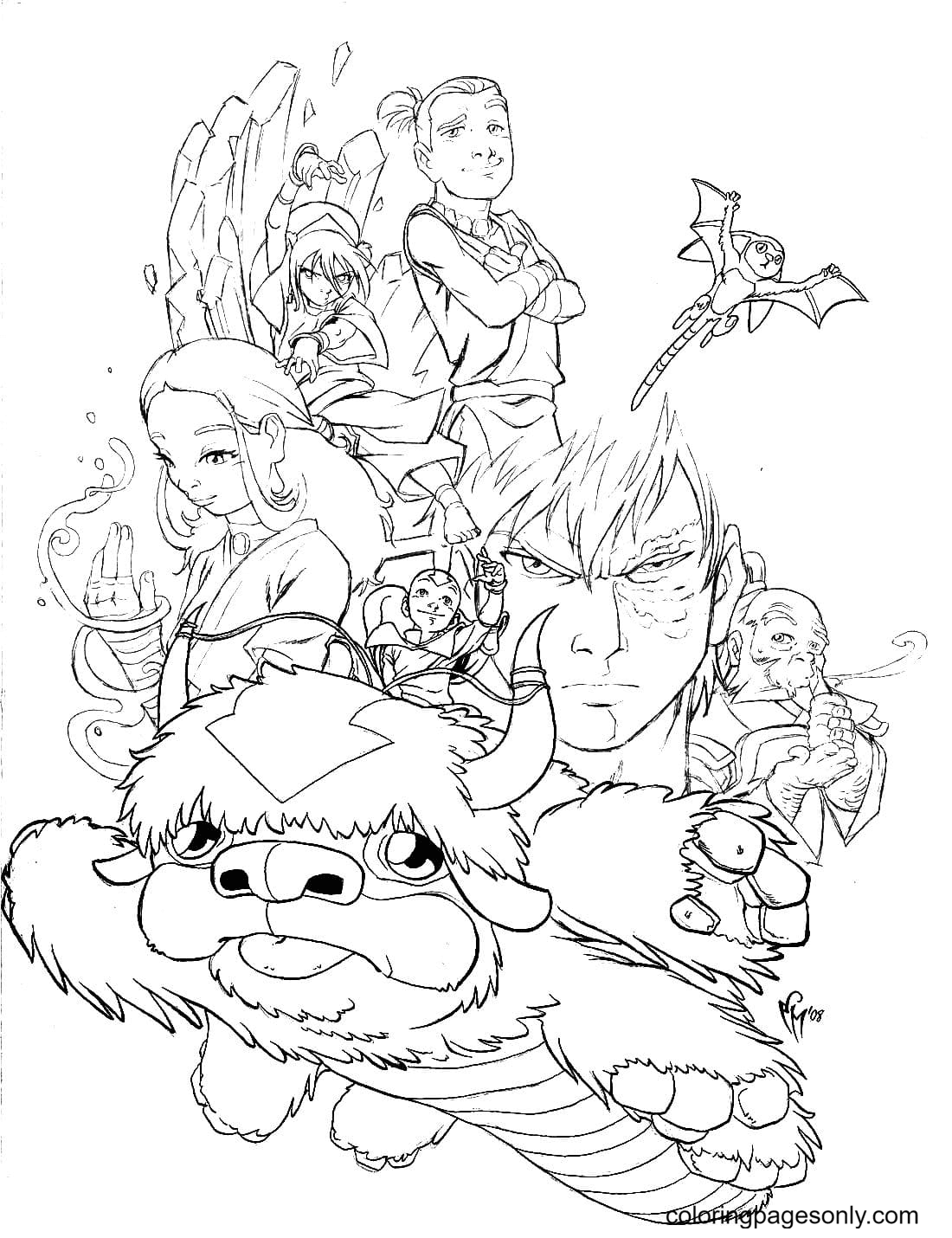 Avatar The Last Airbender Coloring Page