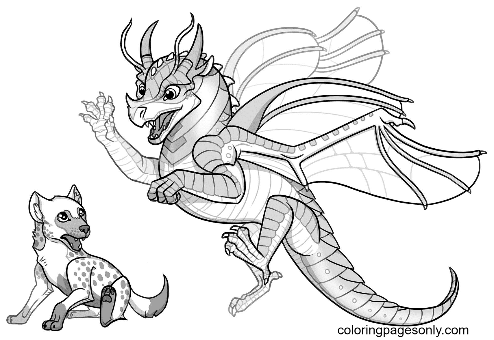 Baby Beetlewing Dragon Coloring Page