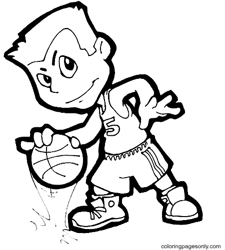 Basketball Player Coloring Pages