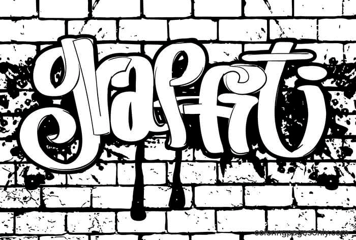 Hermosa palabra de graffiti de graffiti