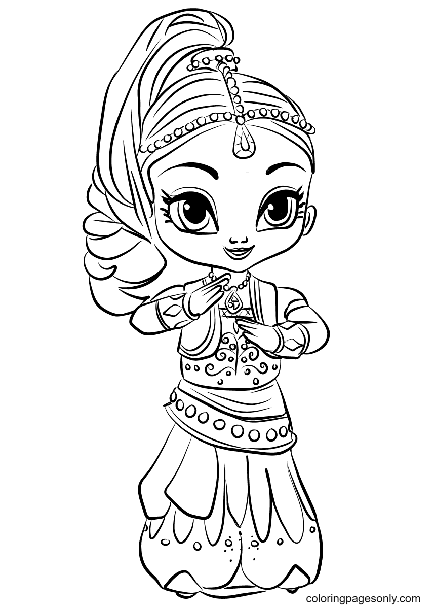 Beautiful Shimmer Coloring Page