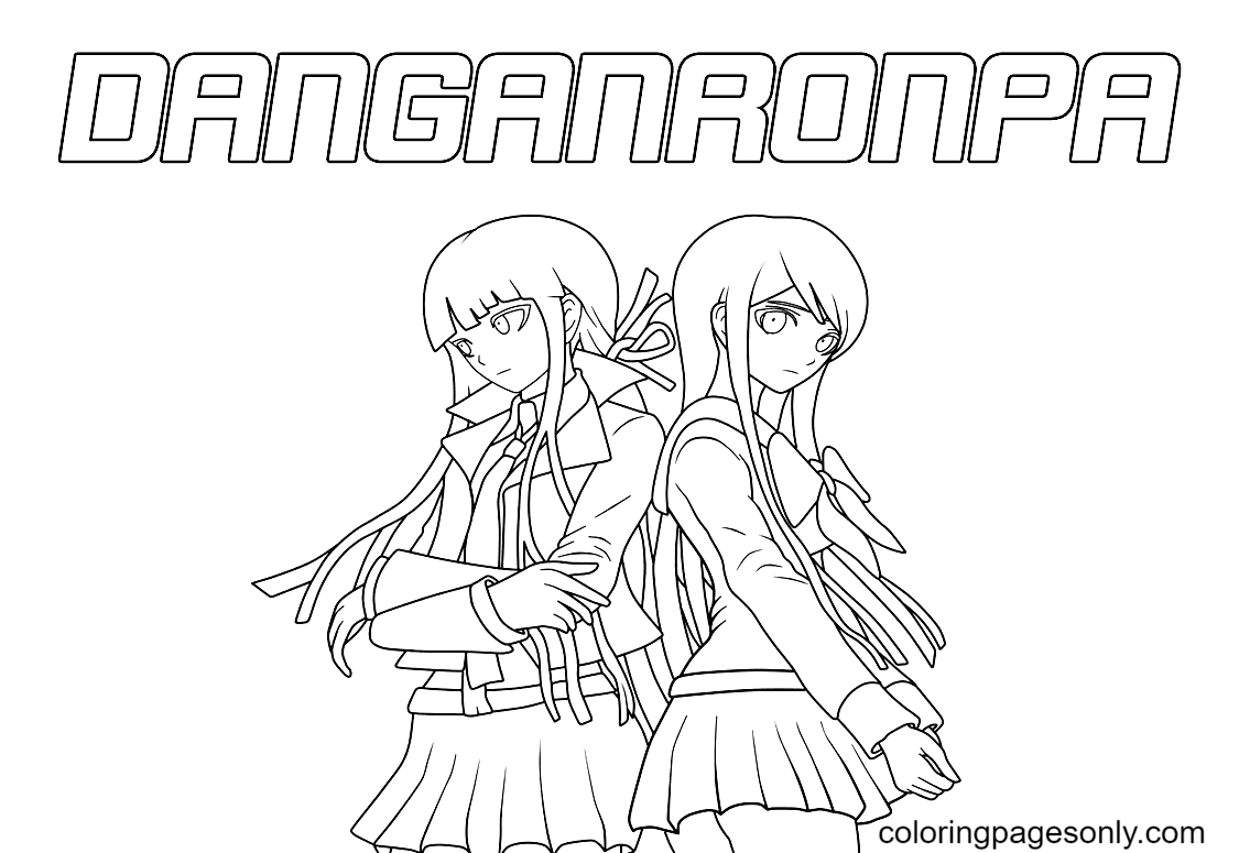 Beautiful girls from Anime Danganronpa Coloring Pages