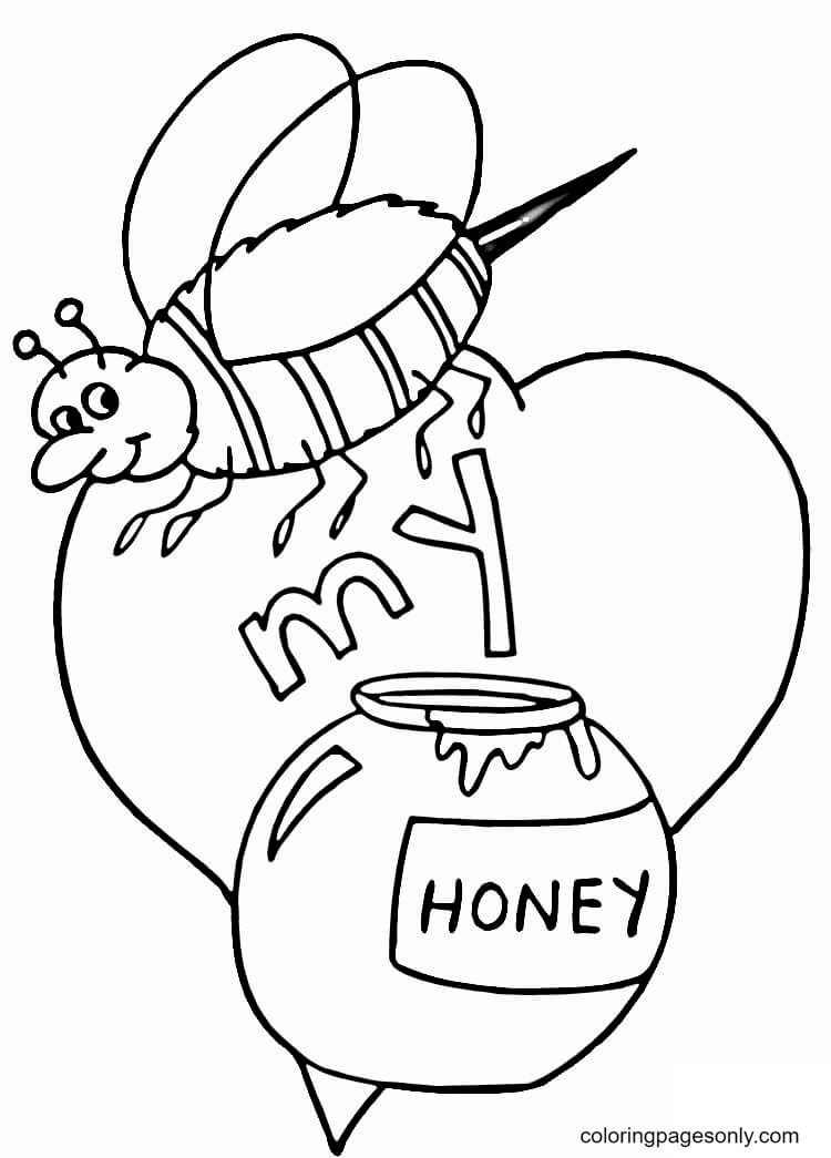 Bee My Honey Coloring Pages