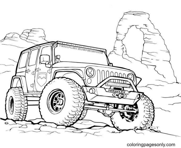 Dibujo de Jeep Teraflex para colorear