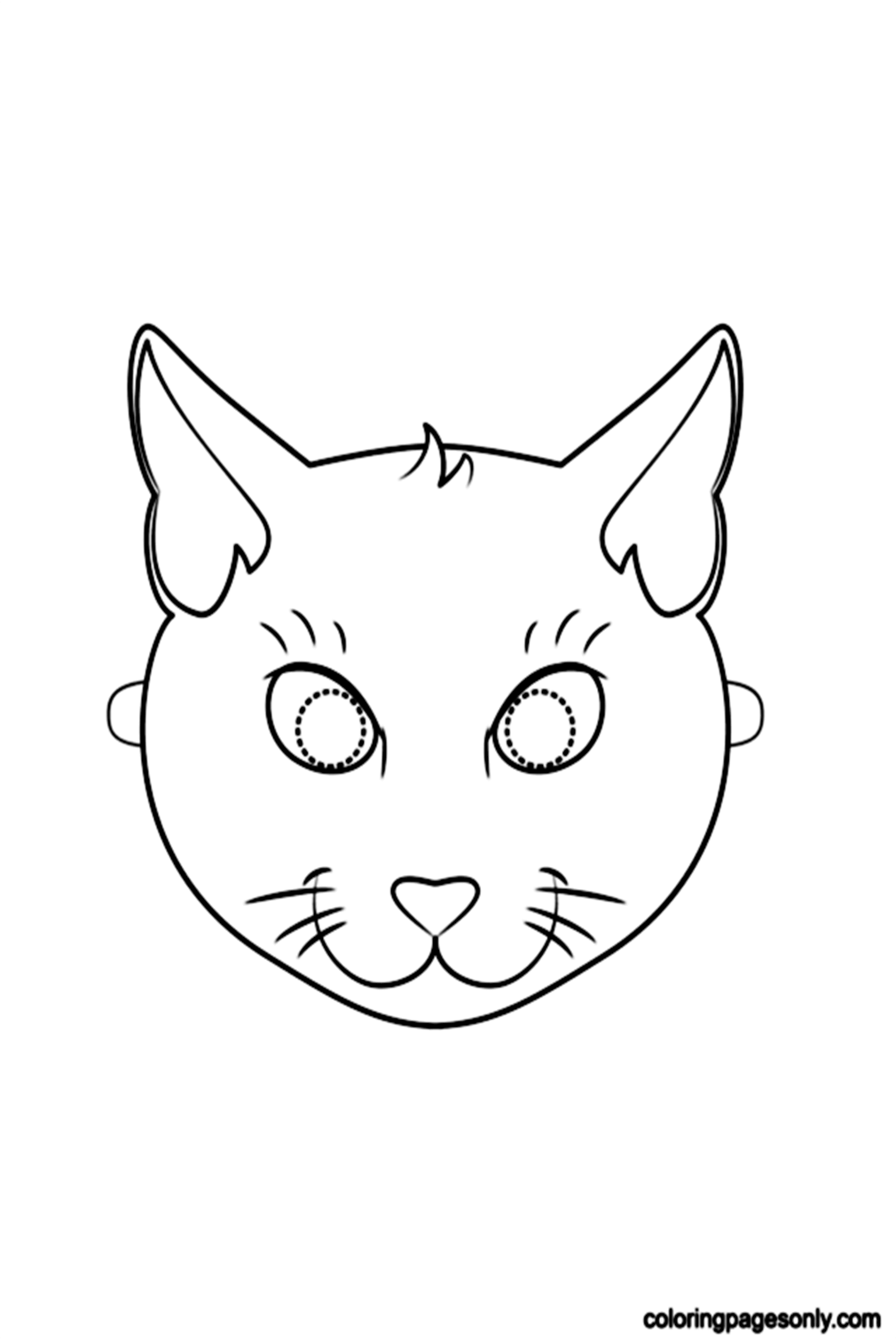 Halloween Mask Coloring Page PSG - Halloween Masks Coloring Pages ...