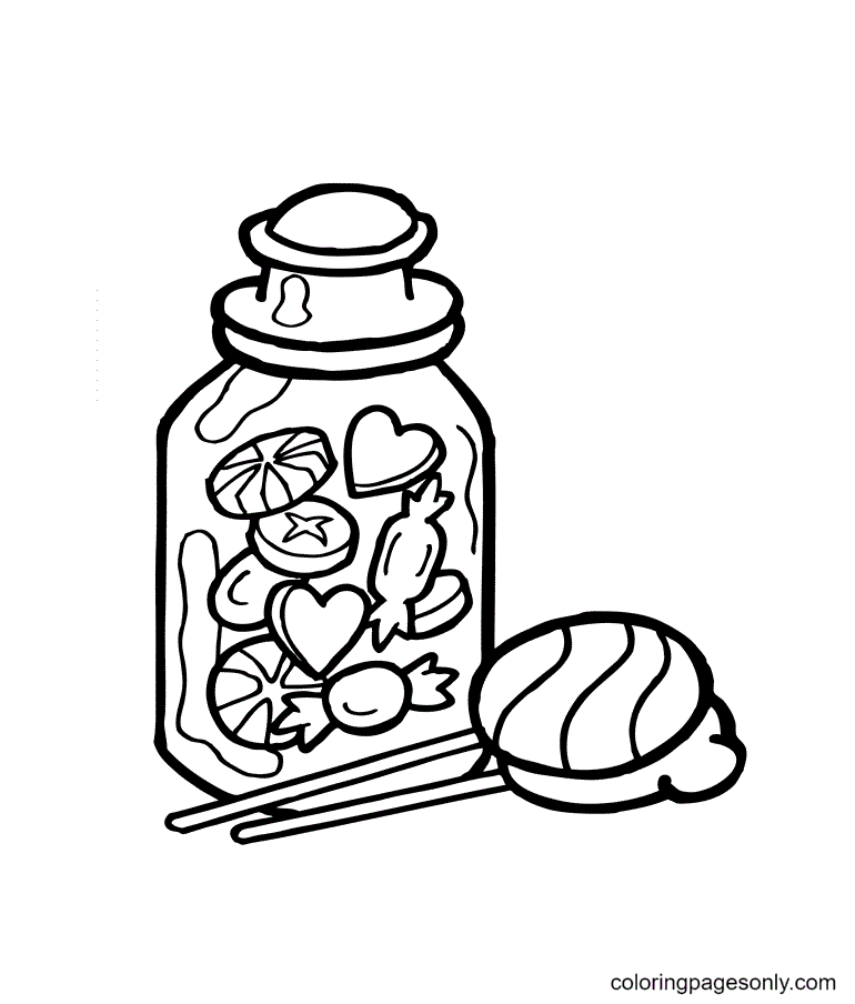 Candy Box Coloring Pages