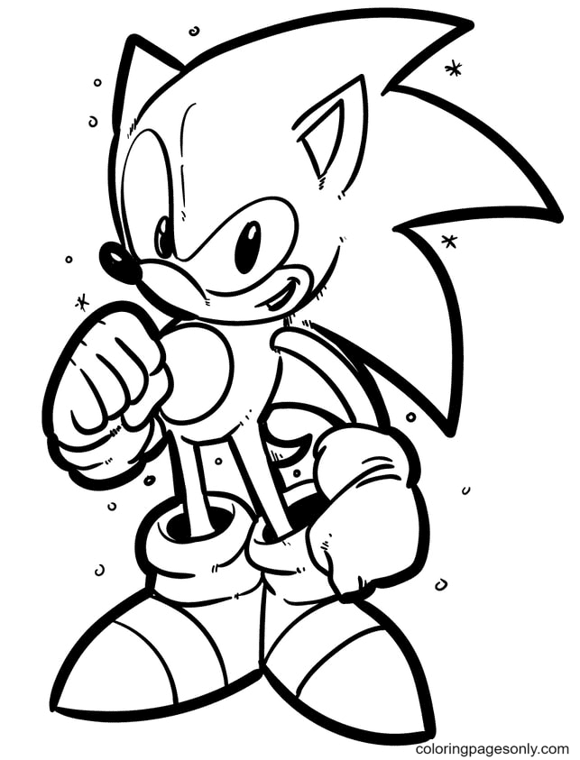 Desenho para colorir do Sonic