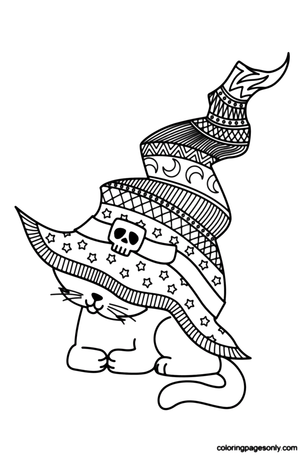 Cat In The Witch Hat Coloring Pages