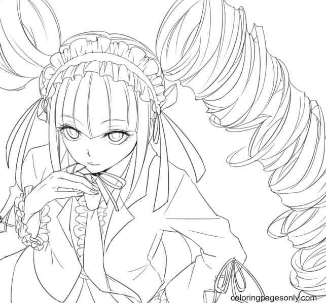 Celestia from the Danganronpa anime Coloring Pages