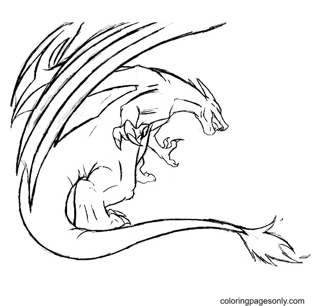 Charizard Flying Attack Coloring Page
