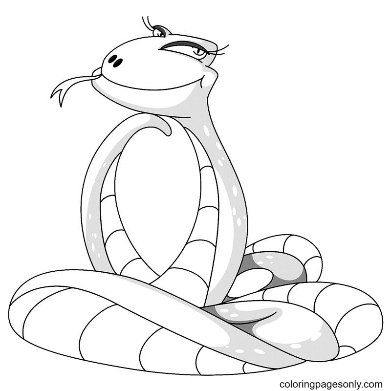 Charming Snake Coloring Page