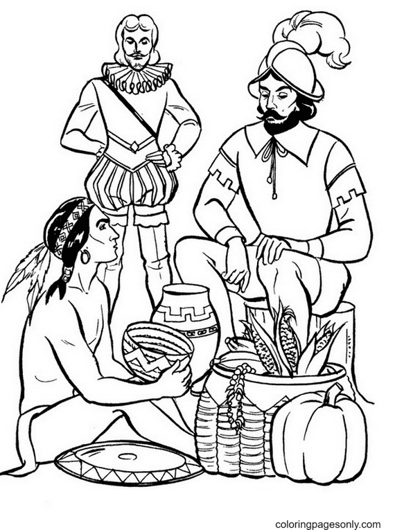 Christopher Columbus Day Coloring Page