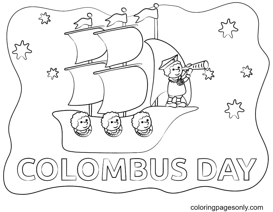 Columbus Day Free Download Coloring Pages