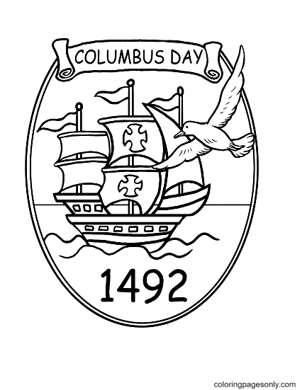 Columbus Day Image Coloring Pages
