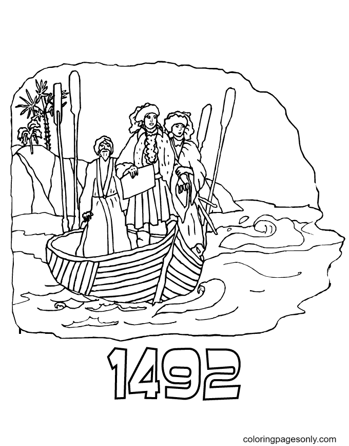 Columbus ​Day 1492 Coloring Pages