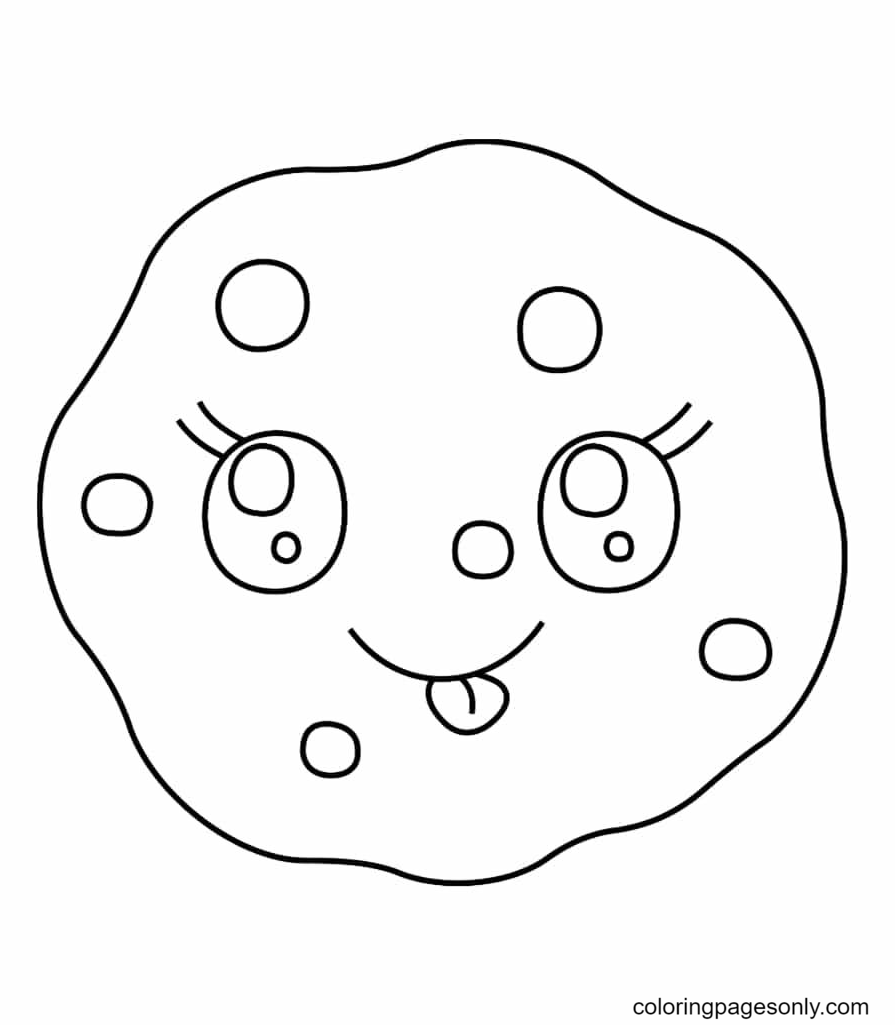 Cookie Kawaii Coloring Pages