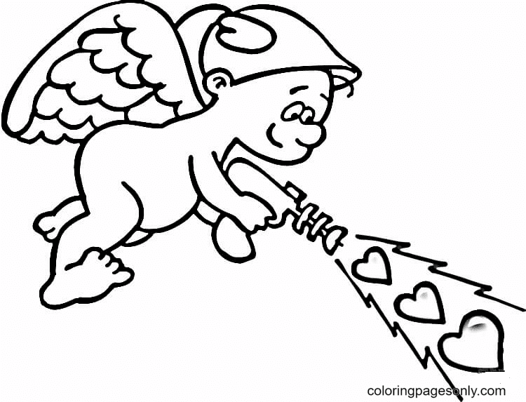 Cupid Brings Love Coloring Page