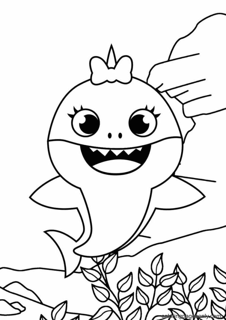 Cute Baby Shark Coloring Pages
