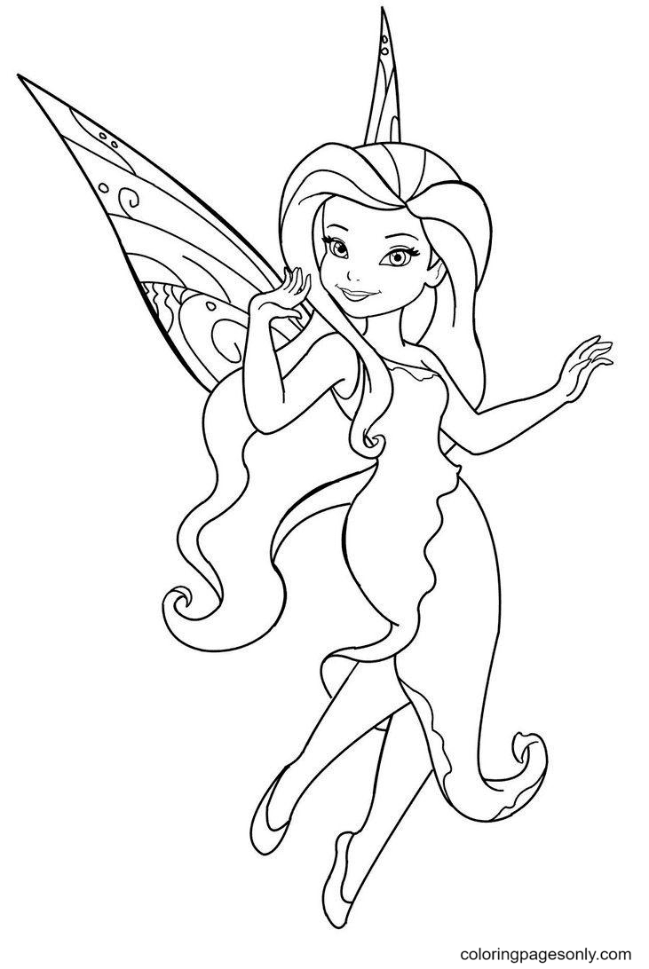 Cute Fairy Silvermist Coloring Page