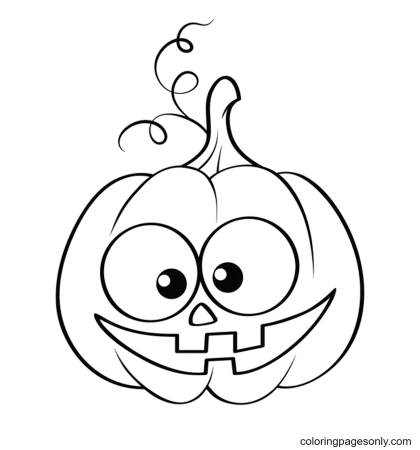 Cute Jack o’ Lantern Coloring Pages