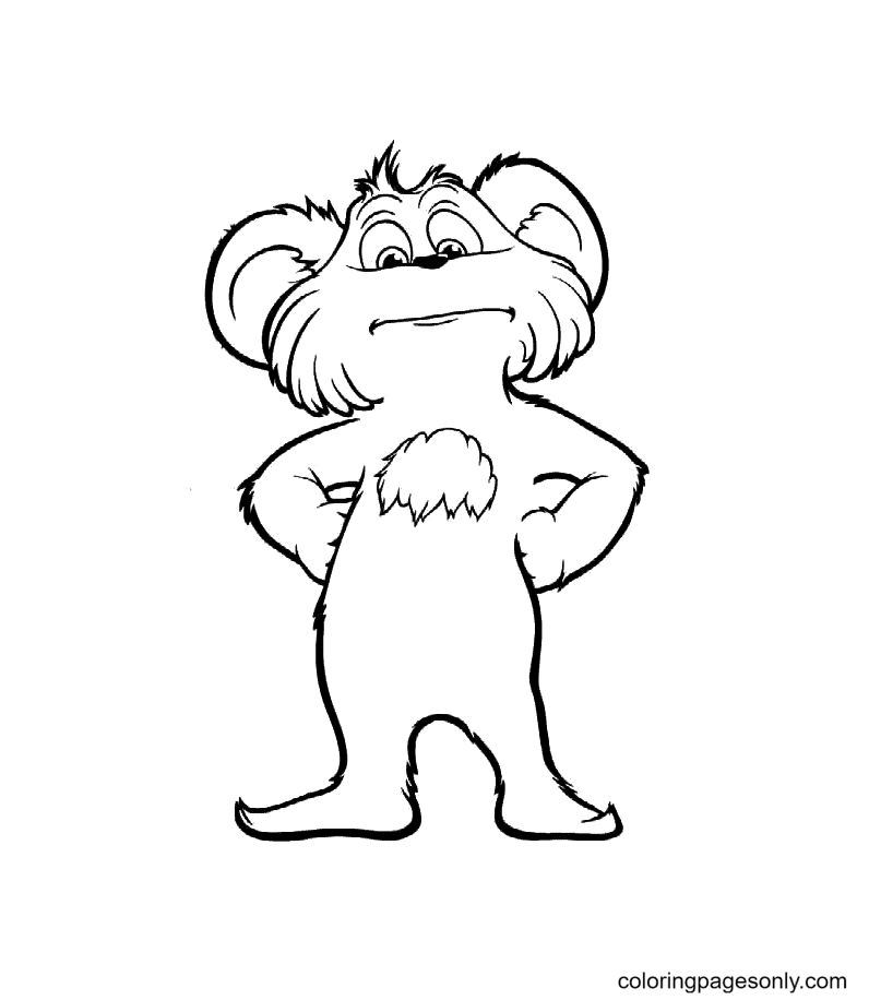 Cute Lorax Coloring Page