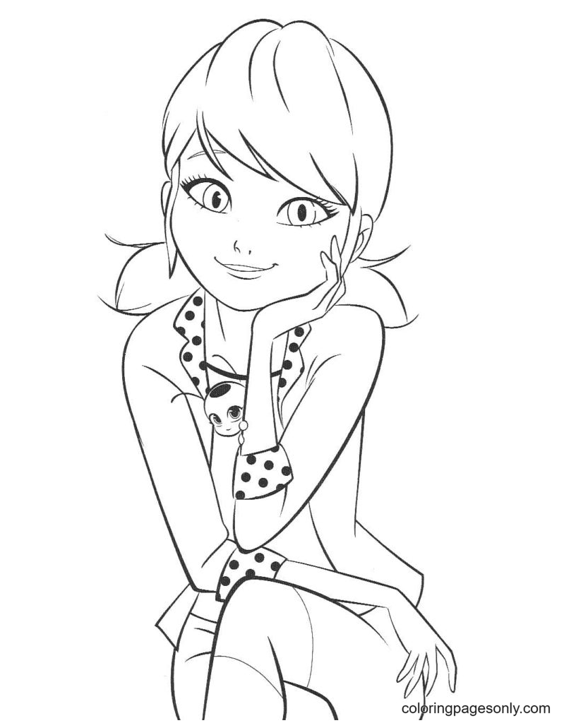 41 miraculous marinette and adrien coloring pages - Free Coloring Pages