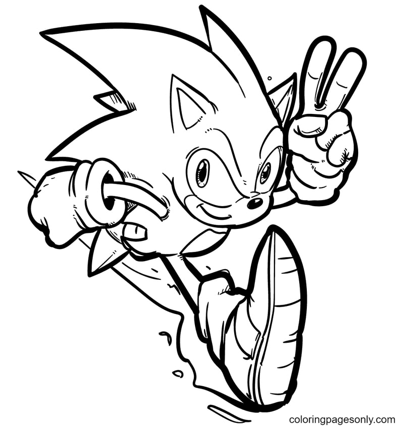 Sonic Coloring Pages Free Online