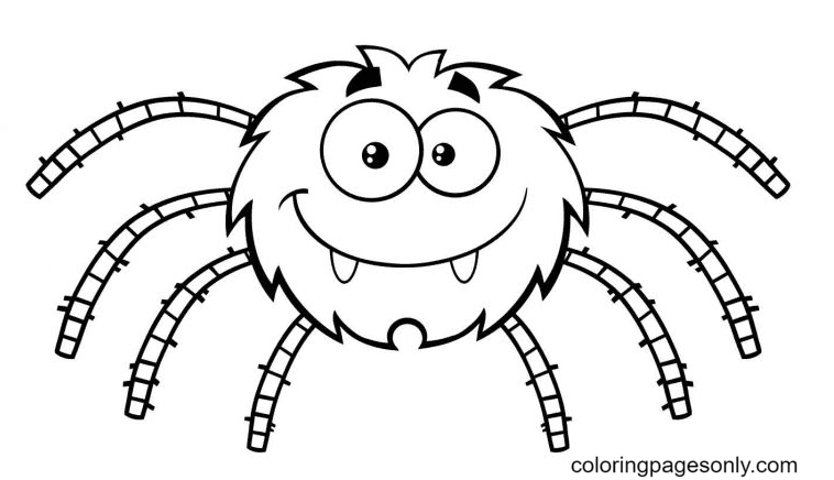 Cute Spider Coloring Page