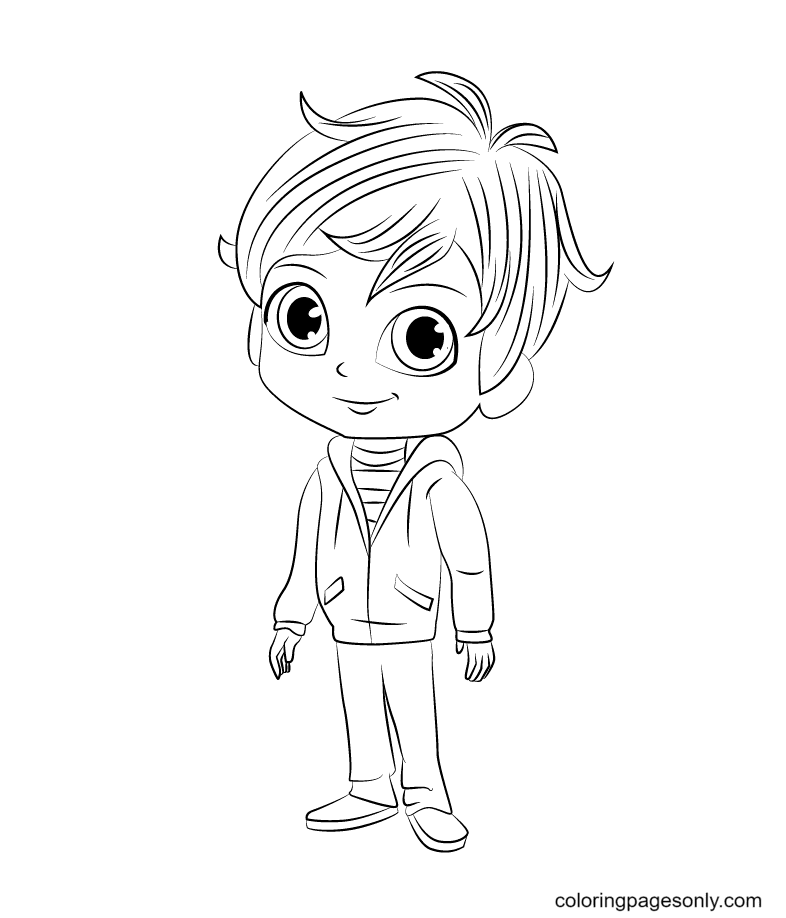 Cute Zac Coloring Page