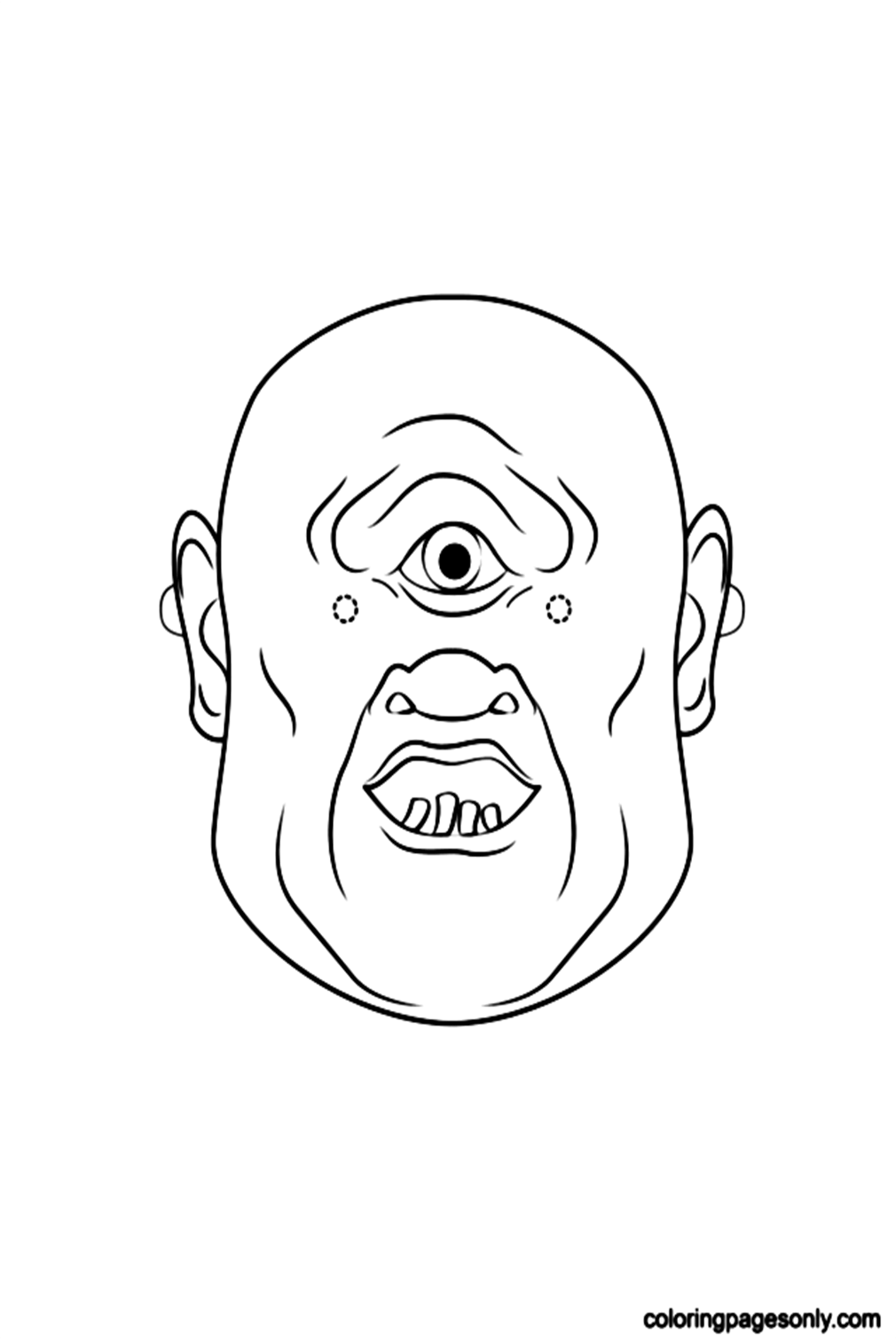 Cyclops Mask Coloring Pages