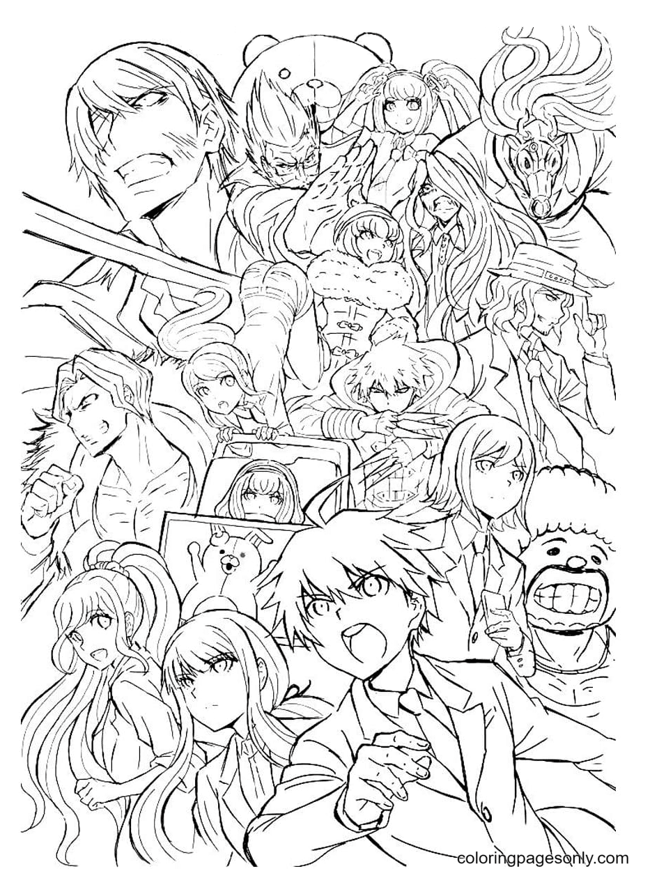 Danganronpa Coloring Pages   Coloring Pages For Kids And Adults