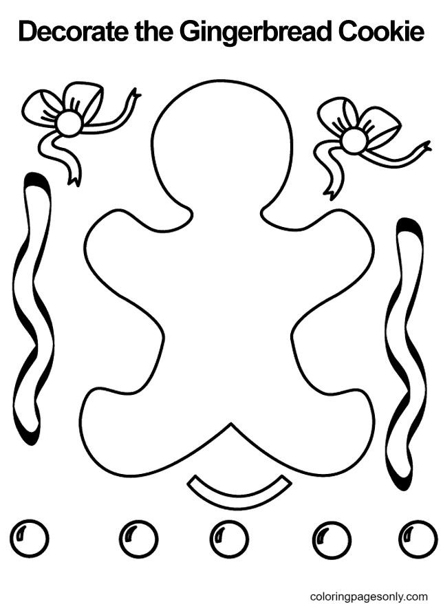 Decorate Gingerbread Man Coloring Pages