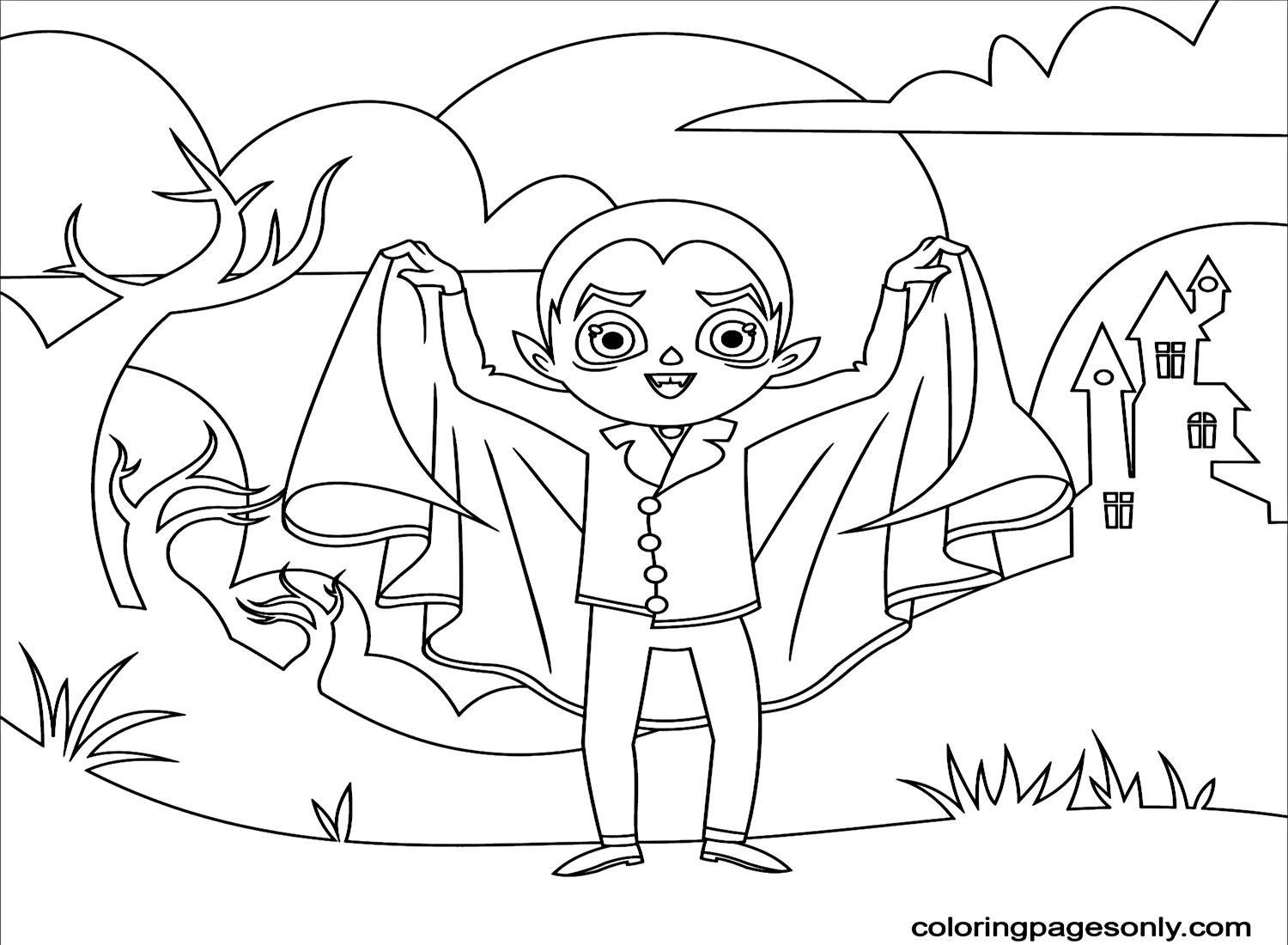 Dracula Halloween Coloring Pages