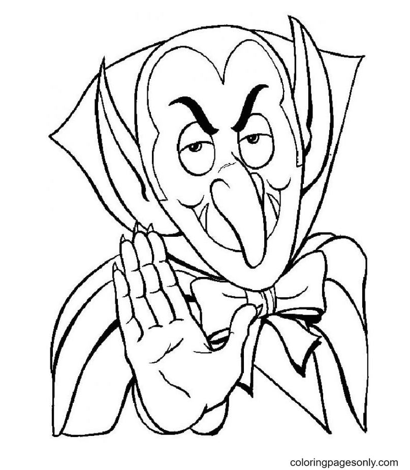Dracula Says Hello Coloring Pages