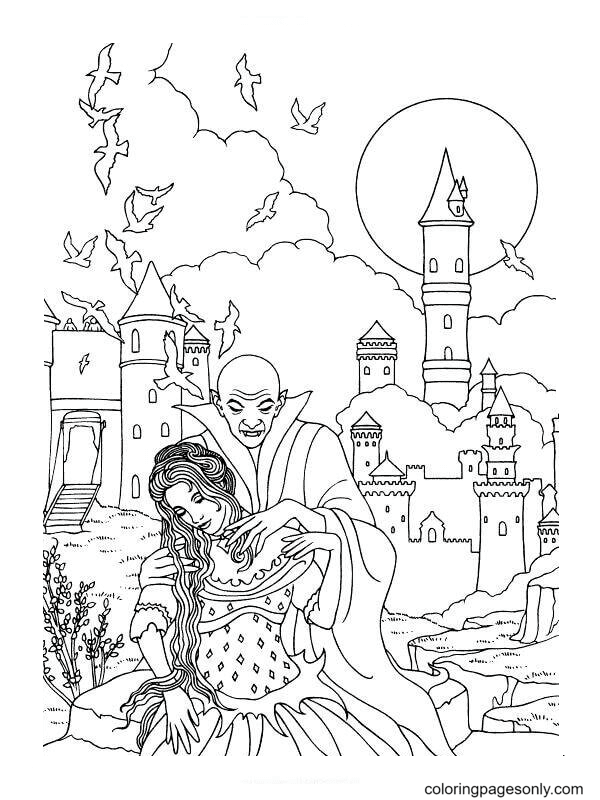 Dracula’s Victims Coloring Pages