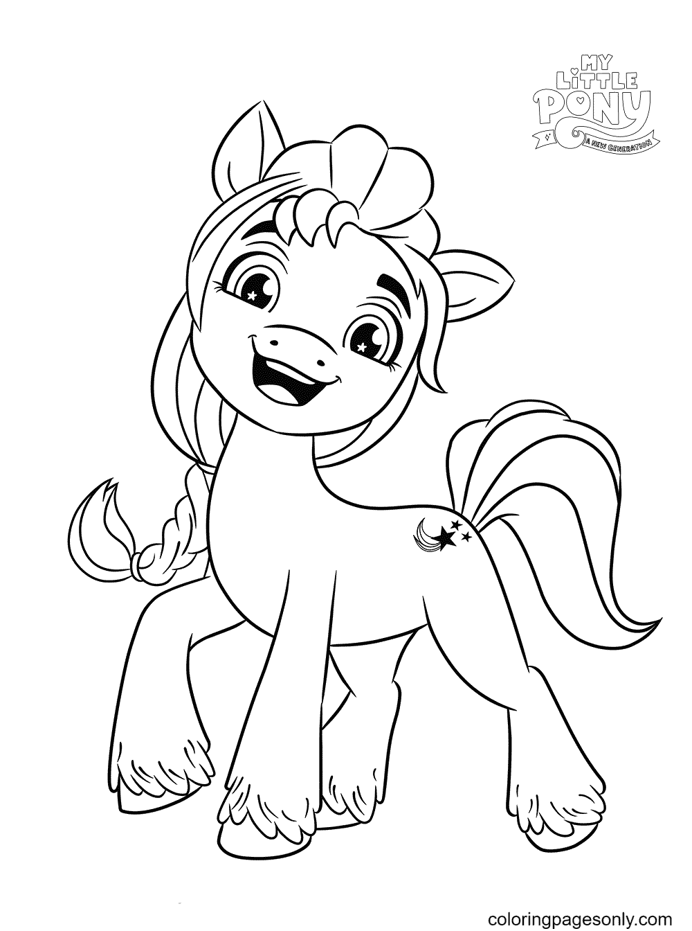 Earth Pony Sunny Starscout Coloring Page
