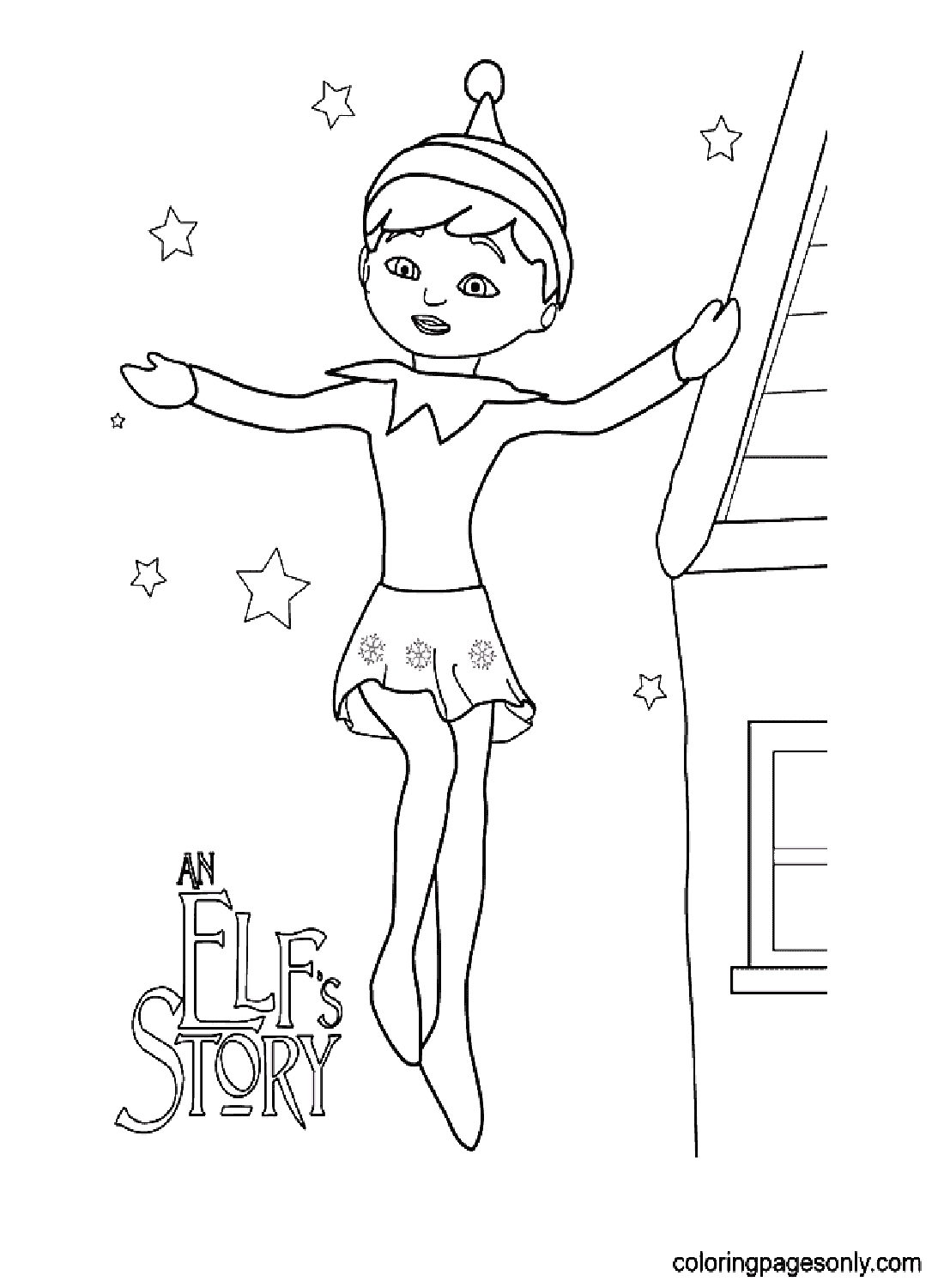 Menina elfica para colorir e pintar - Imprimir Desenhos