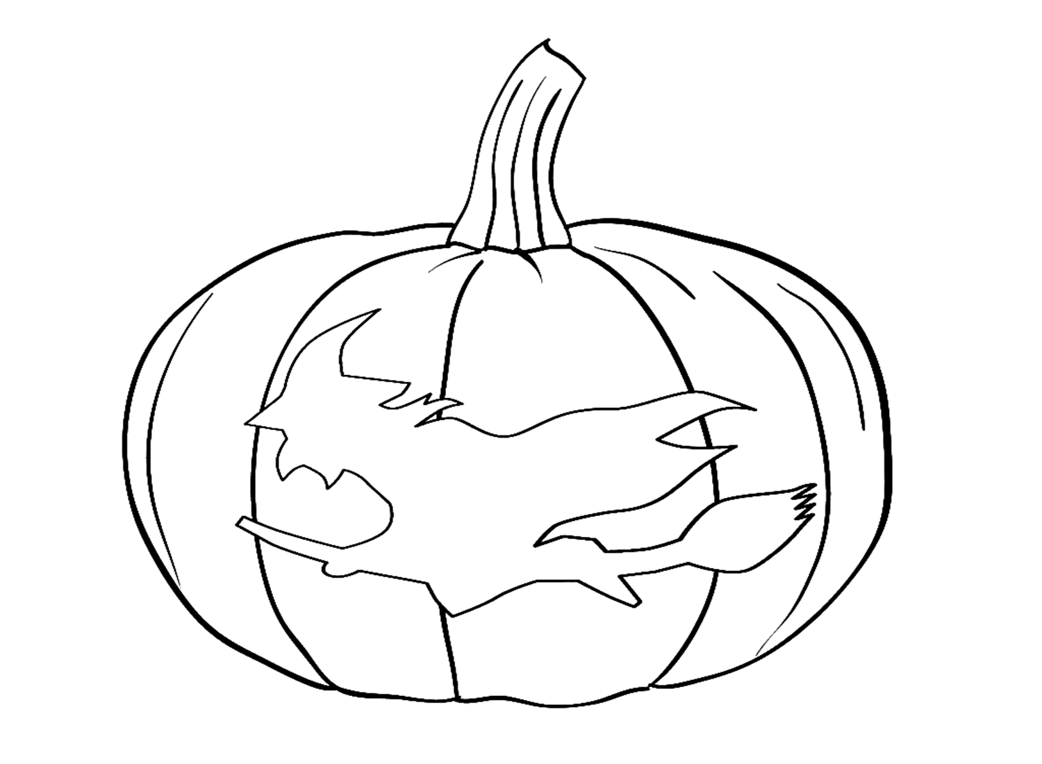 Engraved On Pumpkins The Image Of Witches Coloring Pages