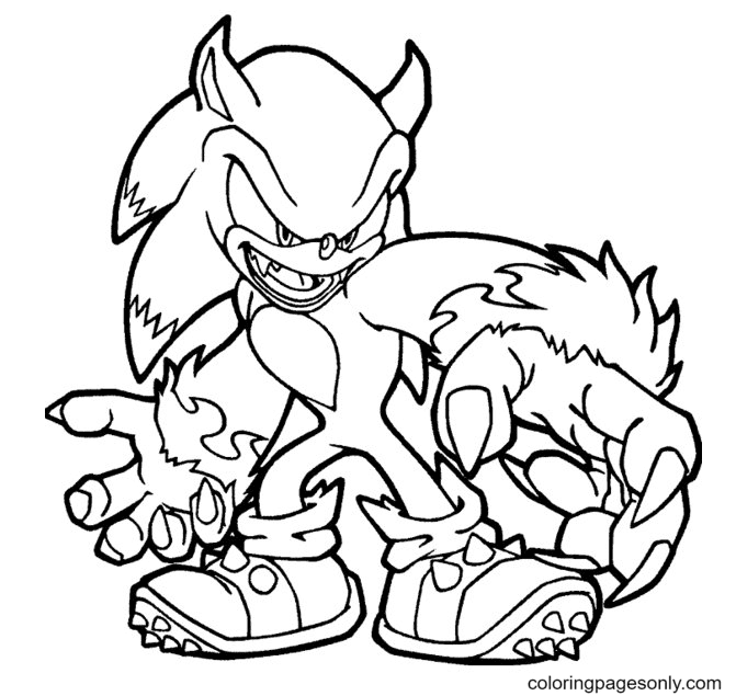 Free Halloween Sonic Coloring Pages