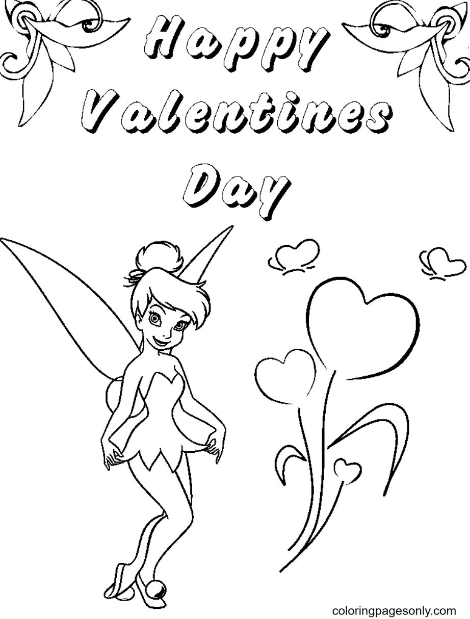 Fairy Valentines Coloring Page