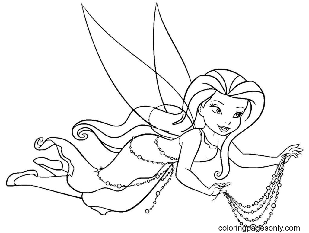 Disney Fairies Coloring Pages Silvermist