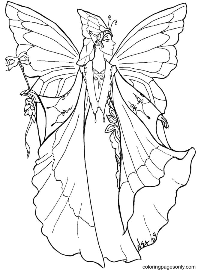 Fairy at the Carnival Coloring Pages